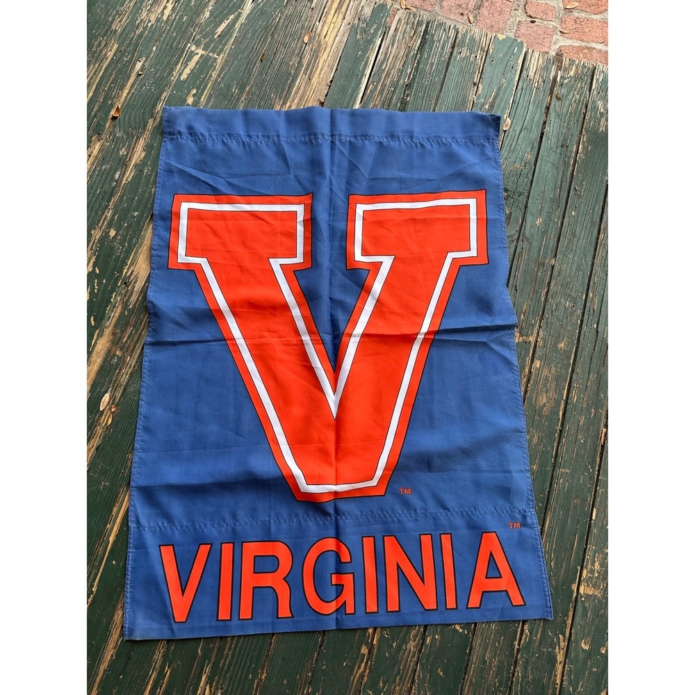 University of Virginia Cavaliers Garden Flag Blue Orange UVA NCAA Banner 28x42